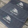 Khăn Lau Mồ Hôi Cầu Lông 34x80cm Cotton Cao Cấp Màu Xám Thêu Logo