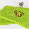 Khăn Lau Mồ Hôi Cầu Lông Cotton Cao Cấp Màu Xanh Cốm Thêu Logo 34x80cm