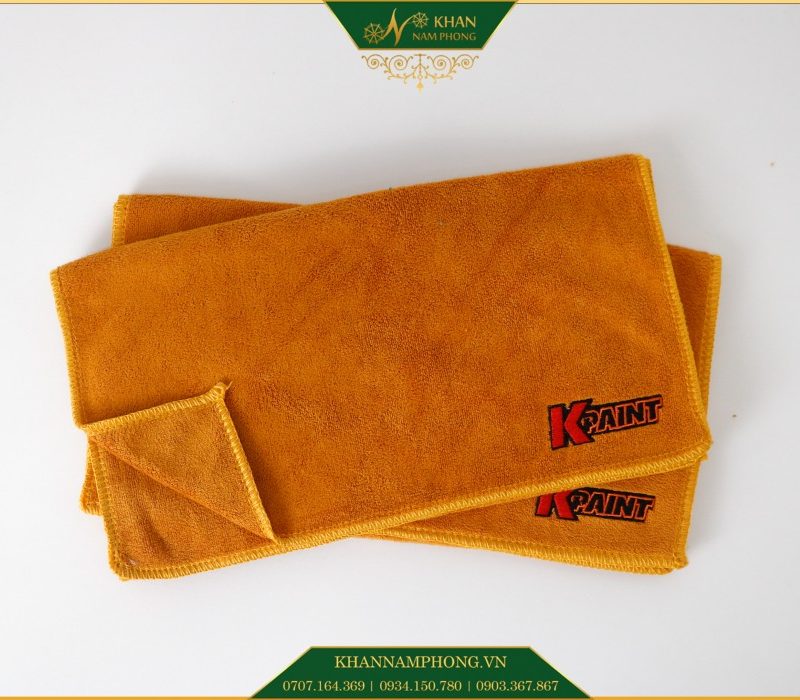 Khăn Lau Mồ Hôi Gym Nam Nữ Màu Da Bò Microfiber Thêu Logo KPAINT - KT 34x80cm