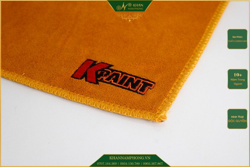 khan lau mo hoi gym theu logo microfiber mau da bo