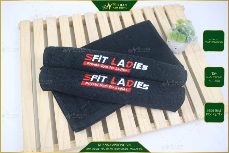 Khăn Tập Gym Cotton 34x80cm Thêu Logo SFIT Ladies