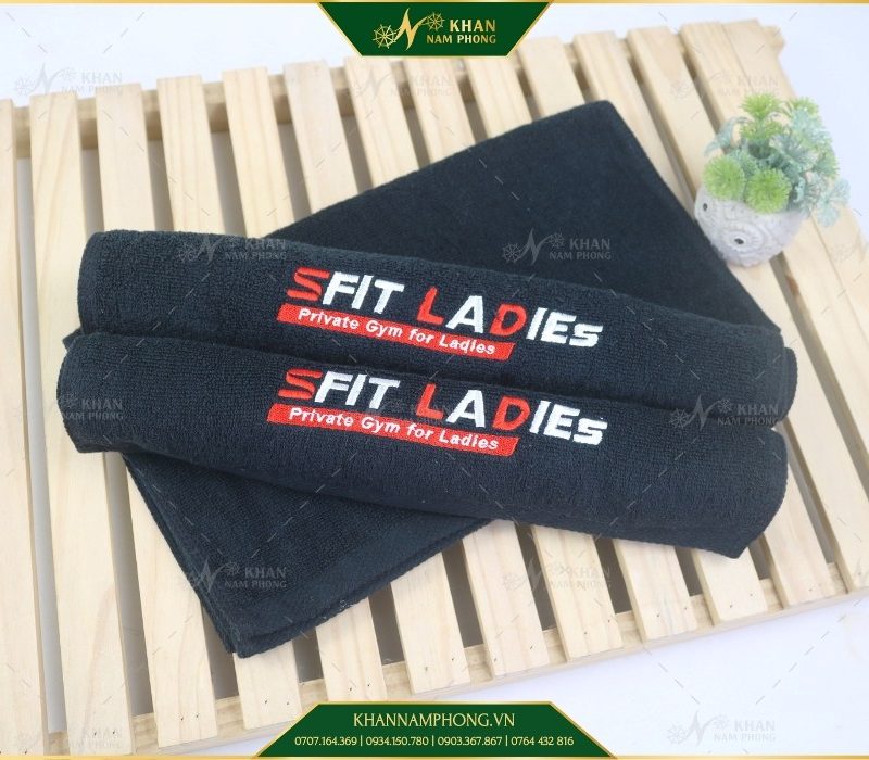 Khăn Tập Gym Cotton 34x80cm Thêu Logo SFIT Ladies