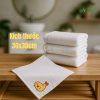 Khăn tay vuông mầm non trẻ em màu trắng 30x30cm