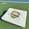 Khăn Tập Tennis Cotton Màu Trắng Thêu Logo 34x80cm