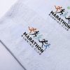 Khăn Thể Thao Chạy Bộ Màu Trắng Chất Liệu 100% Cotton Thêu Logo 34x80cm