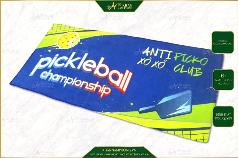 khan the thao pickleball championship microfiber in chuyen nhiet
