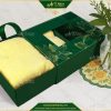 Set 3 Khăn Quà Tặng V-Bamboo 34×80 40×60 60×120 Màu Vàng