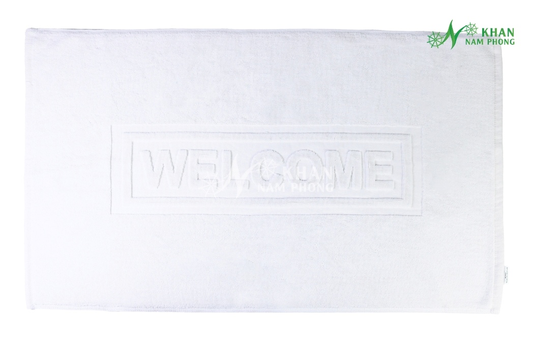 Thảm chùi chân khách sạn 45x75cm màu trắng