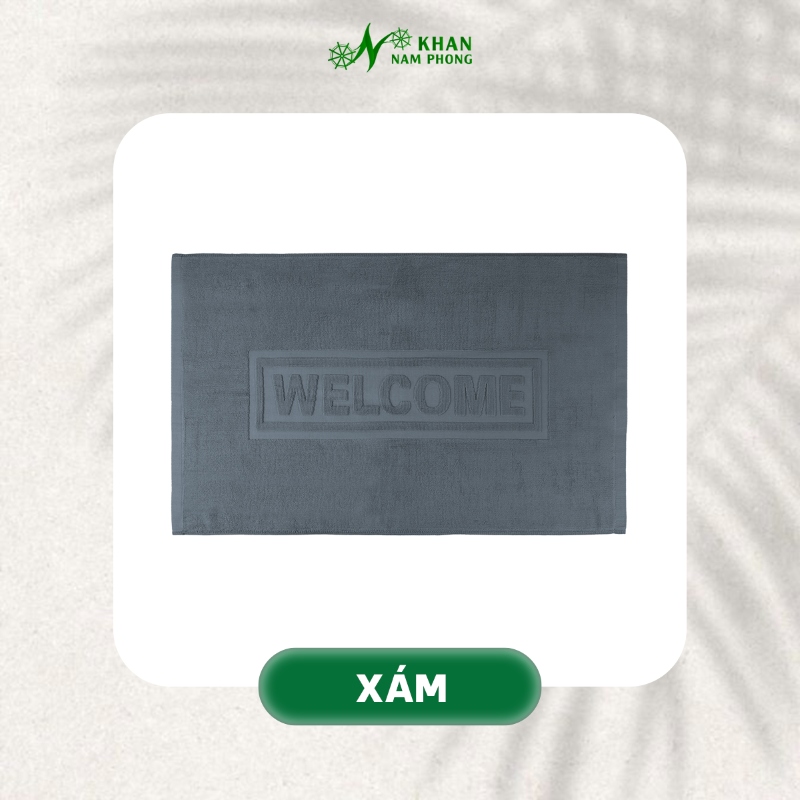 Thảm chân khách sạn kích thước 45x75cm dập nổi chữ WELCOME