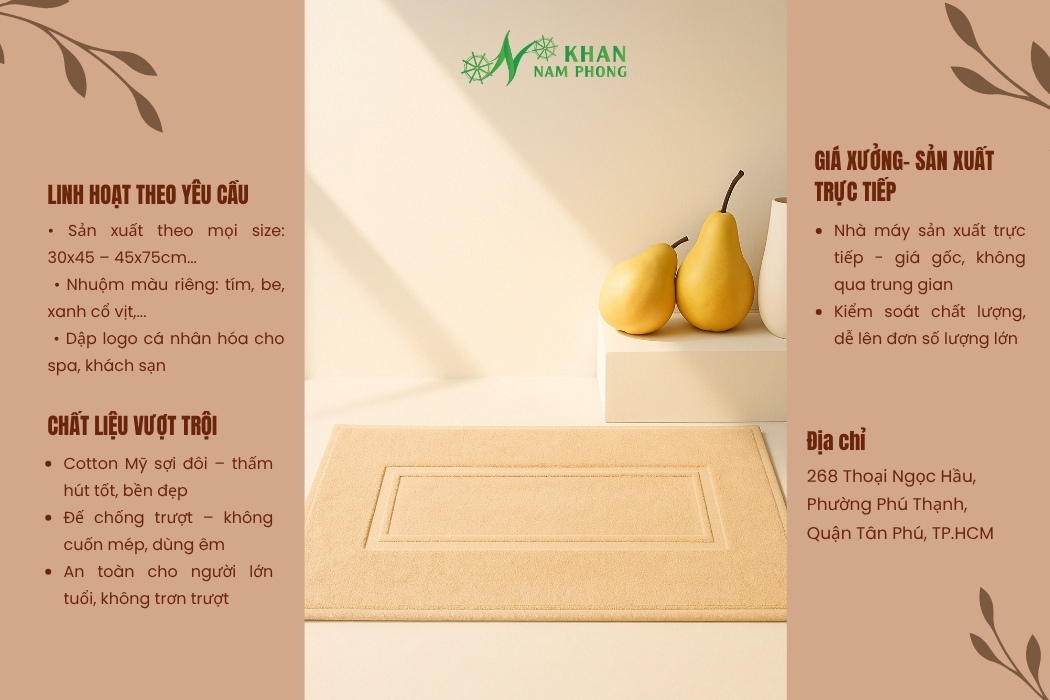 Ưu điểm khi đặt thảm chùi chân Khăn Nam Phong