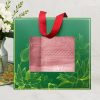 Set 2 Khăn Quà Tặng VBamboo 28x50cm & 50x100cm Màu Hồng Đóng Hộp Kéo Xanh Lá