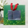 Set 2 Khăn Quà Tặng VBamboo 28x50cm & 50x100cm Màu Xanh Navy Đóng Hộp Kéo Xanh Lá
