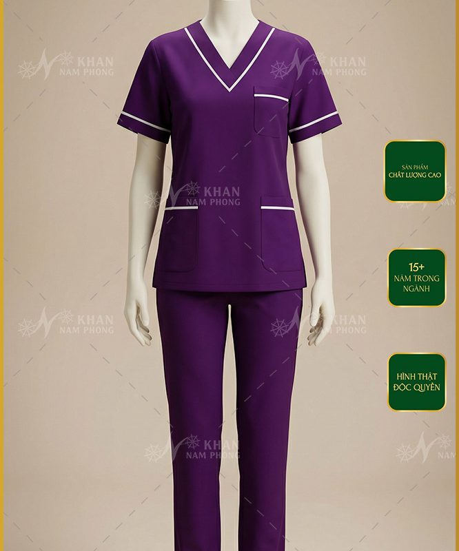 Đồng phục spa màu tím