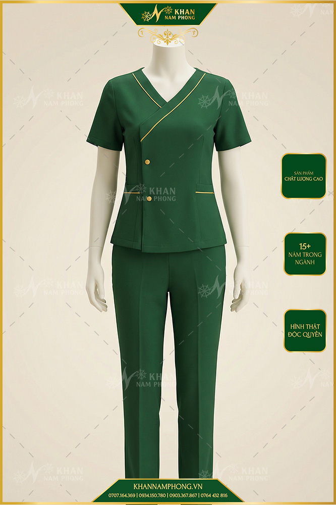 Mẫu áo spa chuyên dụng được ưa chuông nhất Mẫu áo spa