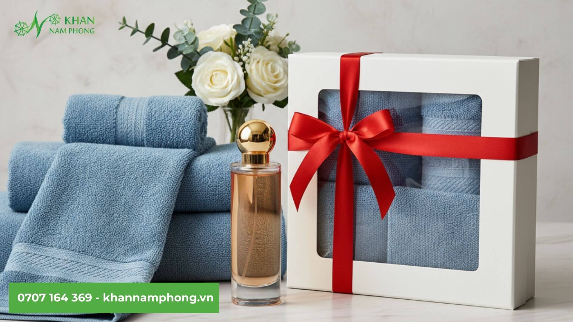 Combo Khăn & Nước hoa món quà tinh tế tặng cao cấp cho fanpage hoặc sự kiện doanh nghiệp.