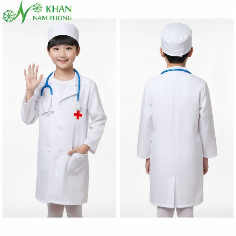 Áo bác sĩ cho trẻ em, trang phục áo bác sĩ cho trẻ em