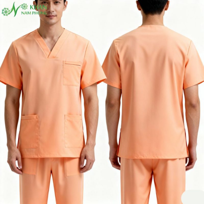 Đồng phục spa màu cam