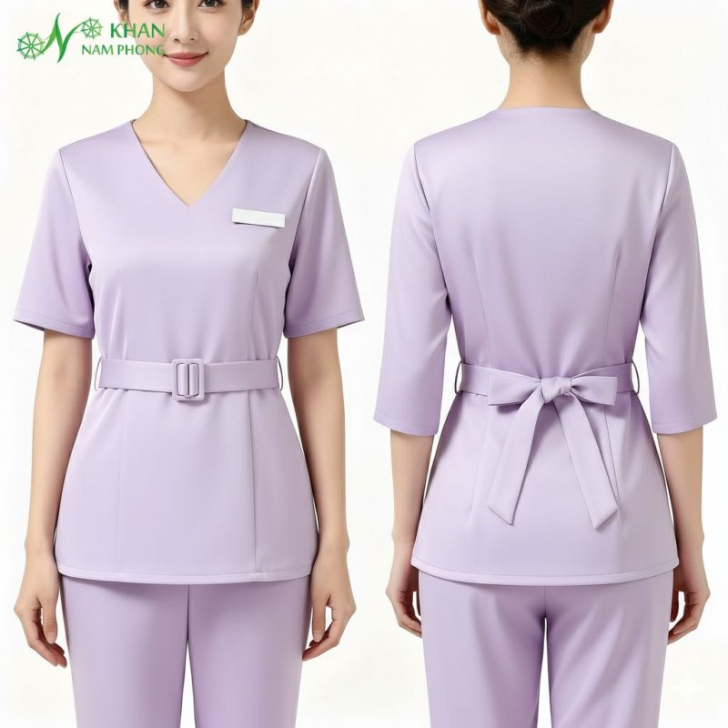Đồng phục spa màu tím