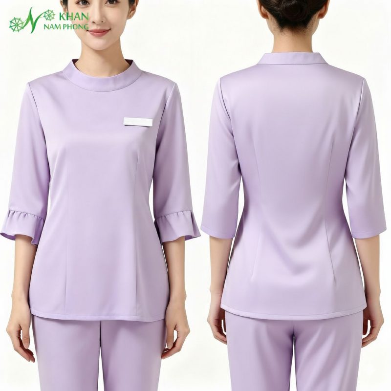 Đồng phục spa màu tím