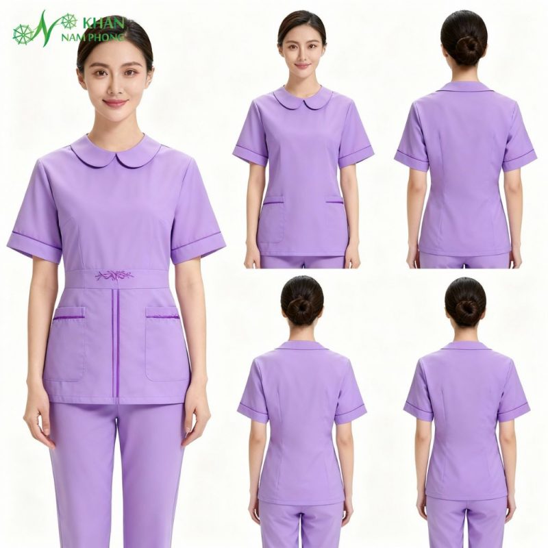 Đồng phục spa màu tím