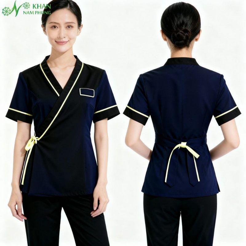 Đồng phục spa màu xanh đen