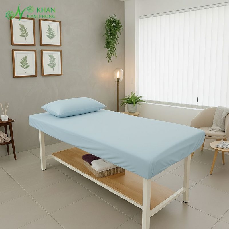 Ga Bọc Giường Spa Bằng Vải Thun Ôm Gọn Vào Nệm