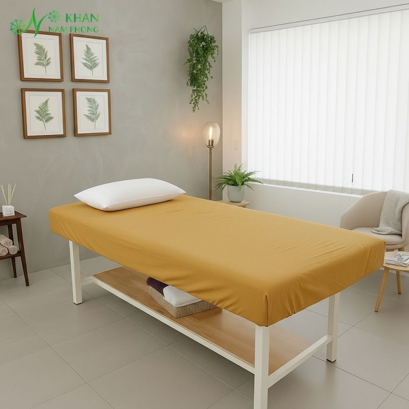 Ga Bọc Giường Spa Bằng Vải Thun Ôm Gọn Vào Nệm