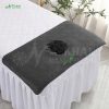 Khăn Trải Spa Có Khoét Lỗ Microfiber 40x80cm Màu Xám Đậm