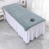Khăn Ga Spa Trải Cho Giường Có Khoét Lỗ 90x190cm Microfiber Siêu Thấm (90cmx190cm) chất liệu Microfiber Khăn Nam Phong