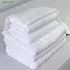 Ảnh chụp chính diện Khăn Tắm Khách Sạn 4-5 Sao Cotton 100% 70x140cm (500g) Màu Trắng tại xưởng Khăn Nam Phong