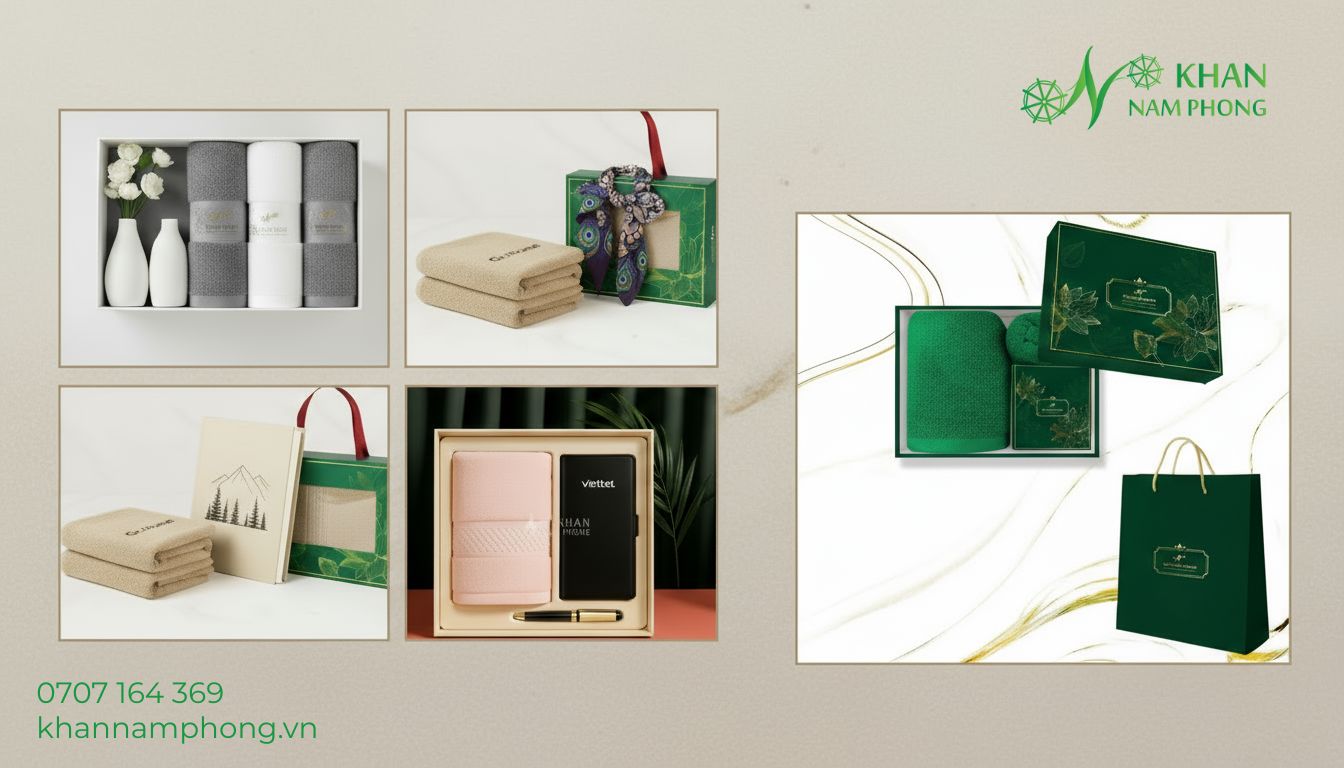 Combo khăn quà tặng sự kiện du lịch – lựa chọn tiện dụng, ghi dấu ấn khó quên