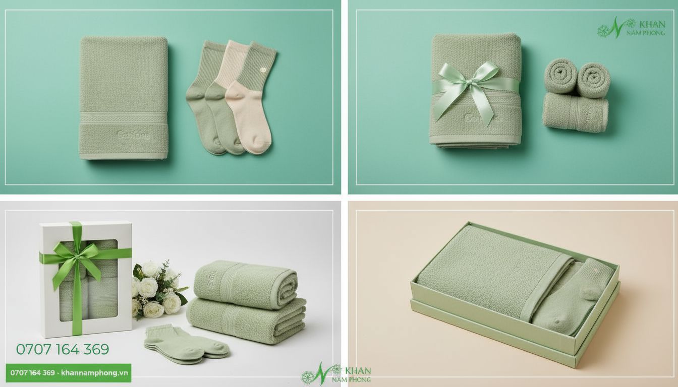 Combo khăn và vớ quà giá rẻ tặng cho các sự kiện quảng cáo thể thao