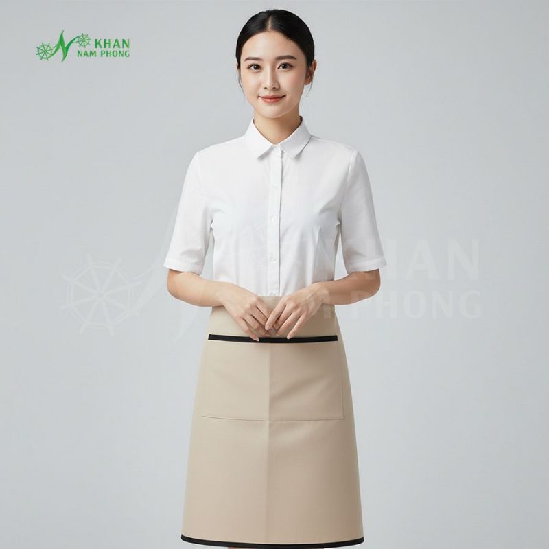 Tạp dề màu be