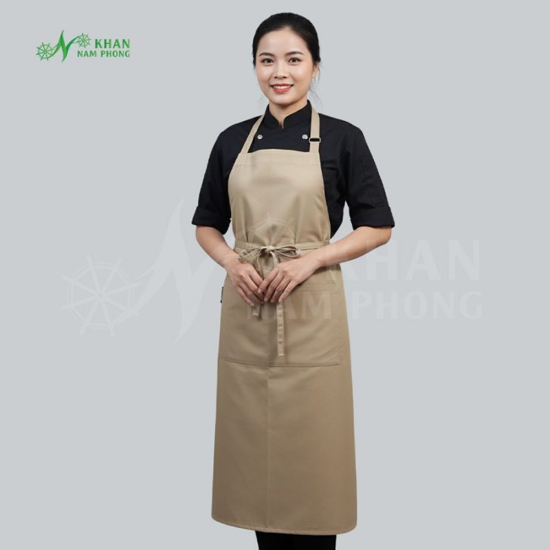 Tạp dề màu be