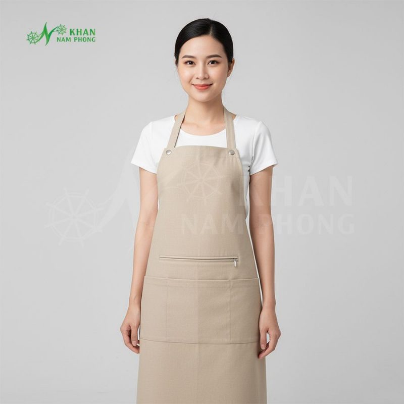 Tạp dề màu be