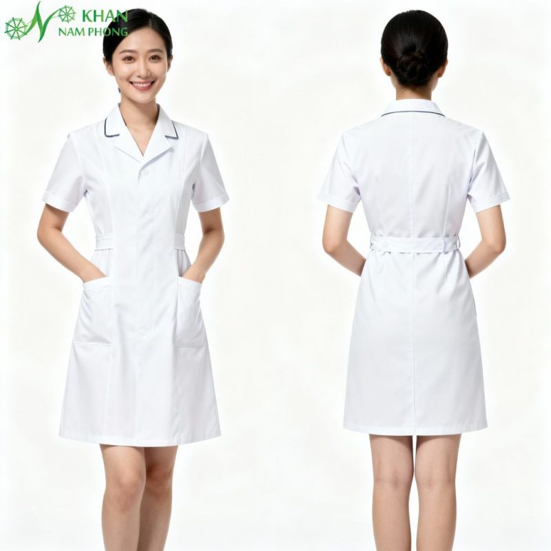 Váy blouse đẹp, áo blouse bác sĩ dạng váy
