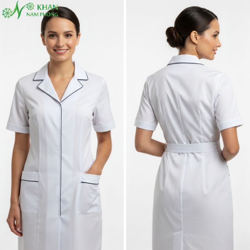 Váy blouse đẹp, áo blouse bác sĩ dạng váy