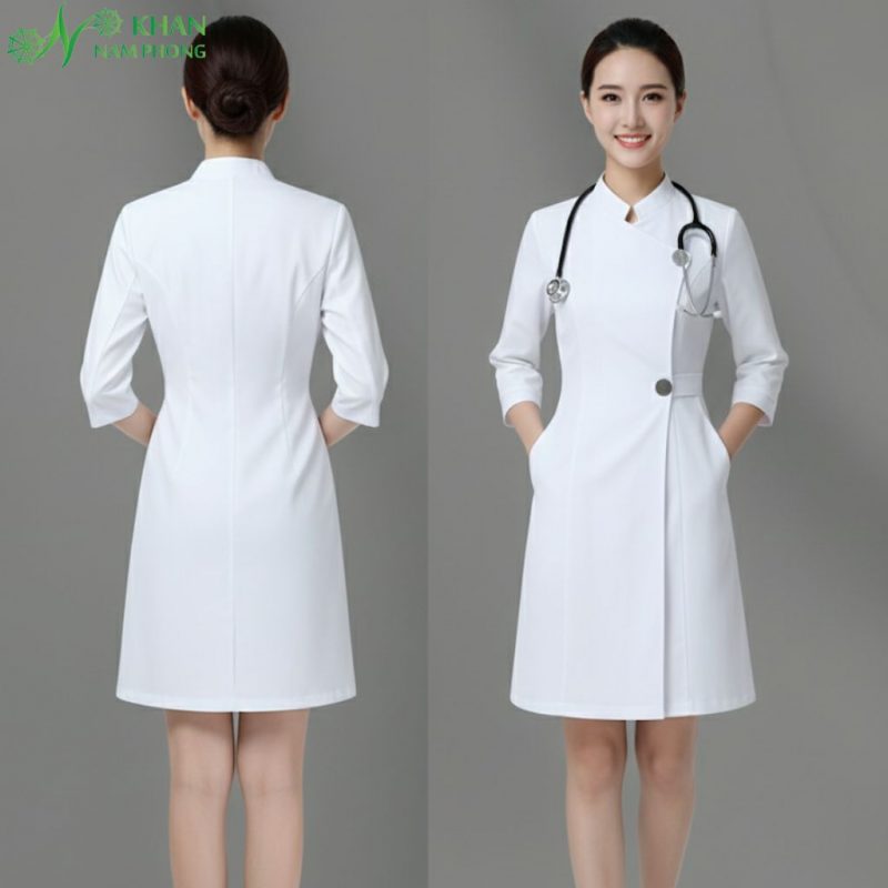 Váy blouse đẹp, áo blouse bác sĩ dạng váy