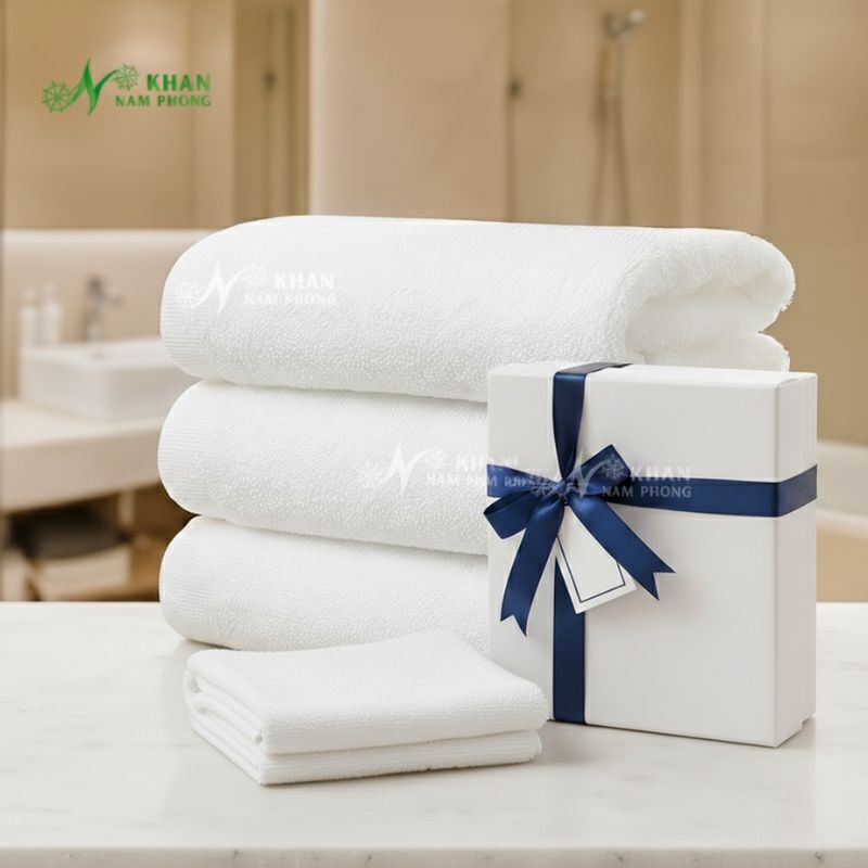 In khăn tắm theo yêu cầu làm quà tặng khách sạn và spa chuyên nghiệp