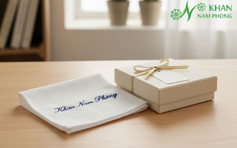 Khăn tay in slogan món quà tặng vừa rẻ vừa ý nghĩa