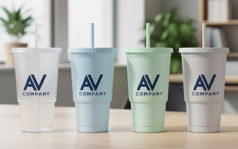 Quà tặng quảng cáo thương hiệu giá rẻ với ly nhựa in logo