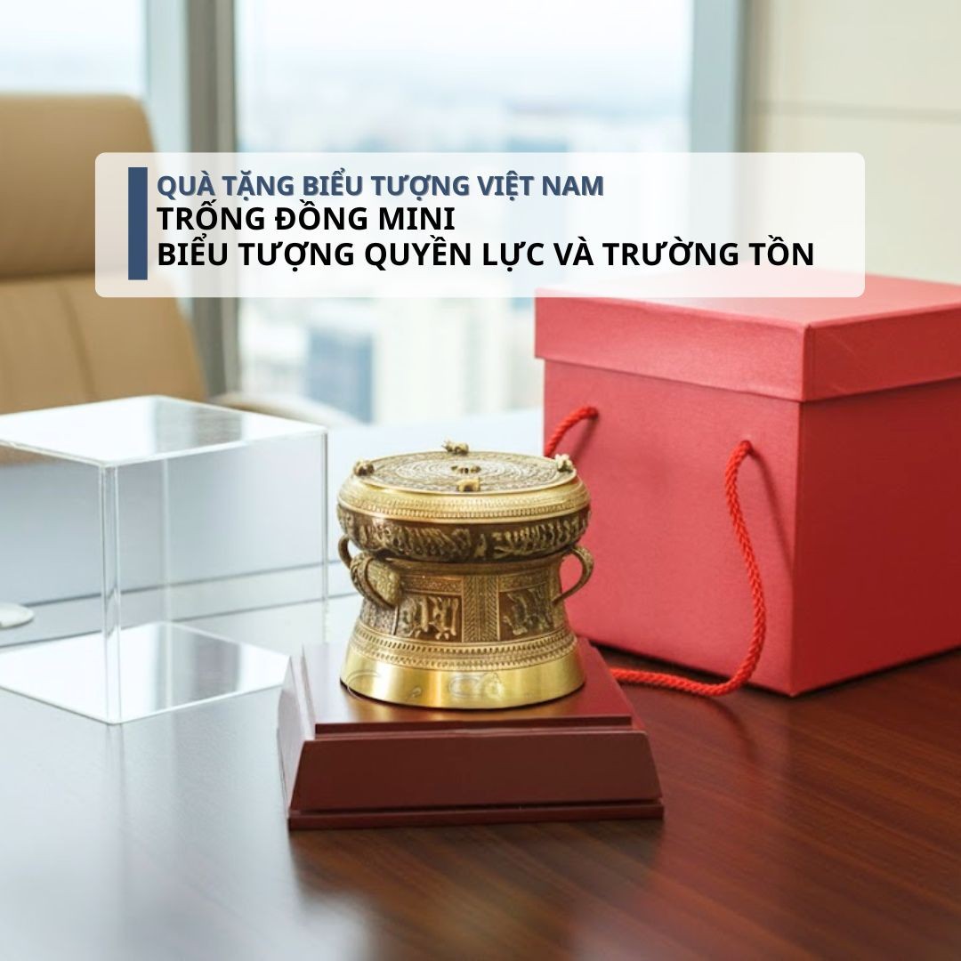 Quà Tặng Biểu Tượng Việt Nam -Trống đồng mini