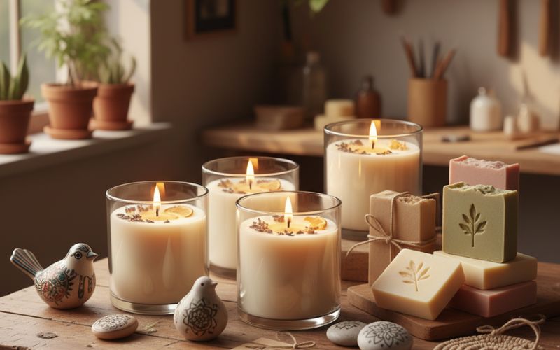 Gợi Ý 10+ Món Quà Tặng Cho Các Sơ Ý Nghĩa Trọn Tâm Tình Nến thơm và xà phòng tự nhiên quà tặng cho sơ