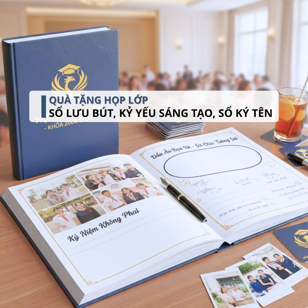 7 Gợi Ý Quà Tặng Họp Lớp Ý Nghĩa Gắn Kết Tình Bạn Quà tặng họp lớp - Sổ lưu bút, kỷ yếu sáng tạo, sổ ký tên