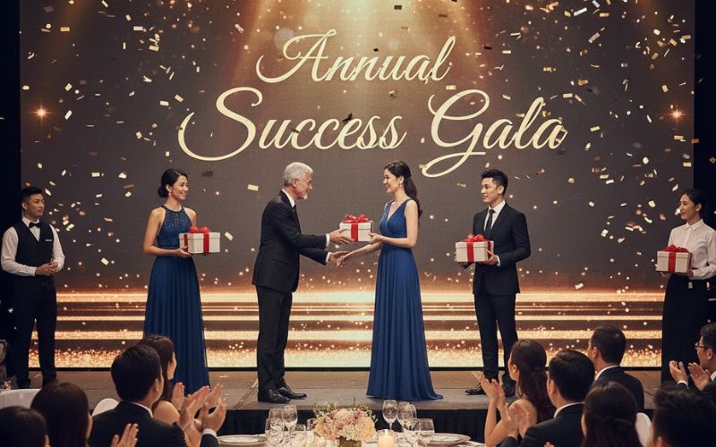 Quà tặng là yếu tố sống còn của gala dinner
