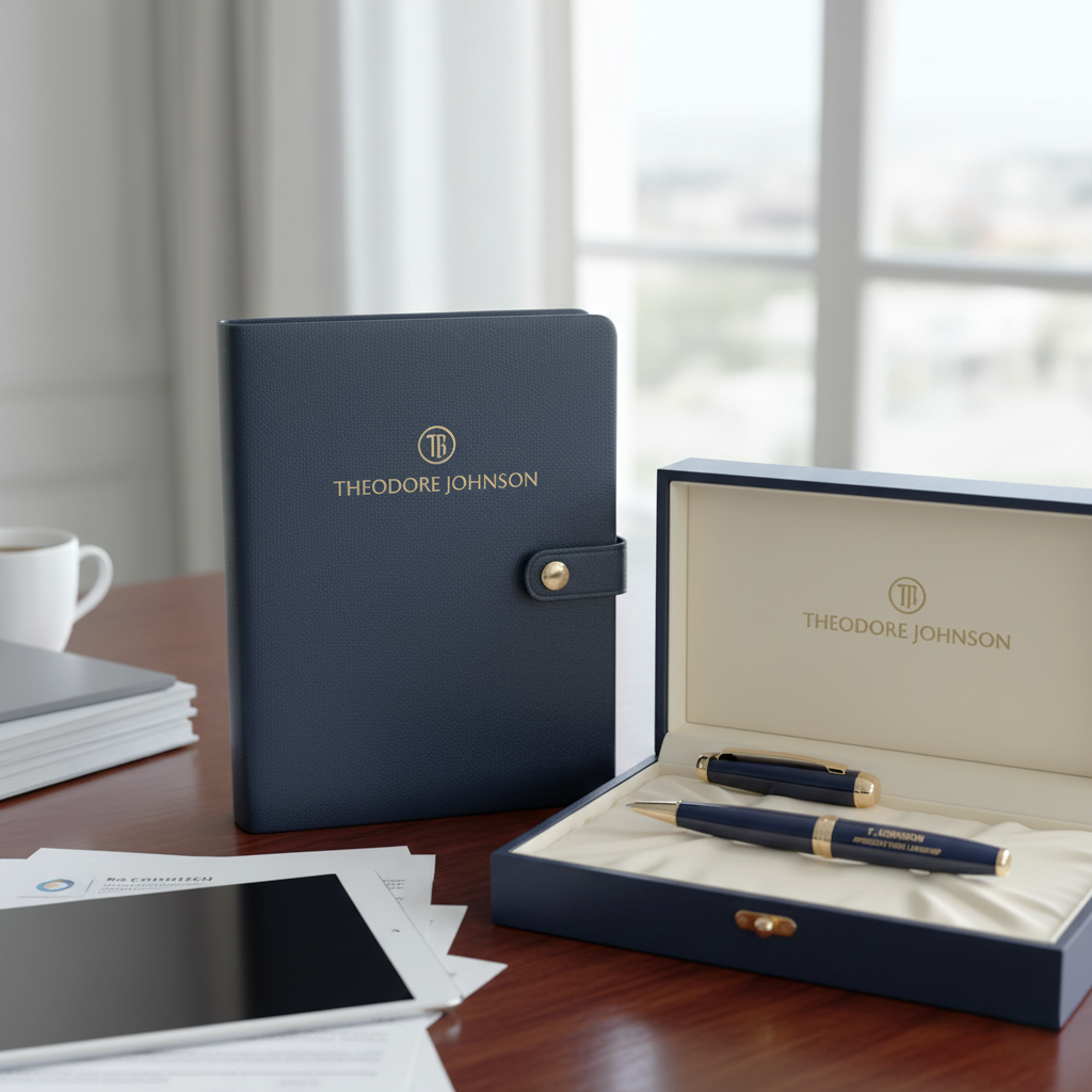 Sổ tay hoặc bút ký sang trọng