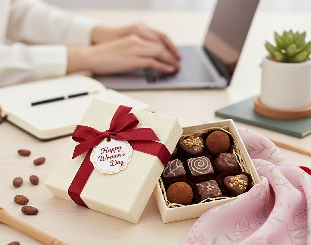 Hộp quà socola handmade – Quà tặng 8/3 dưới 100k ngọt ngào