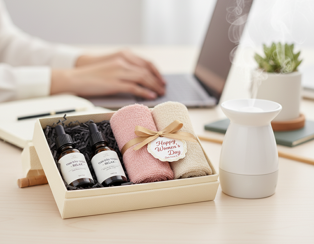 Tinh dầu thơm thư giãn – Quà tặng 8/3 dưới 100k giúp giảm stress