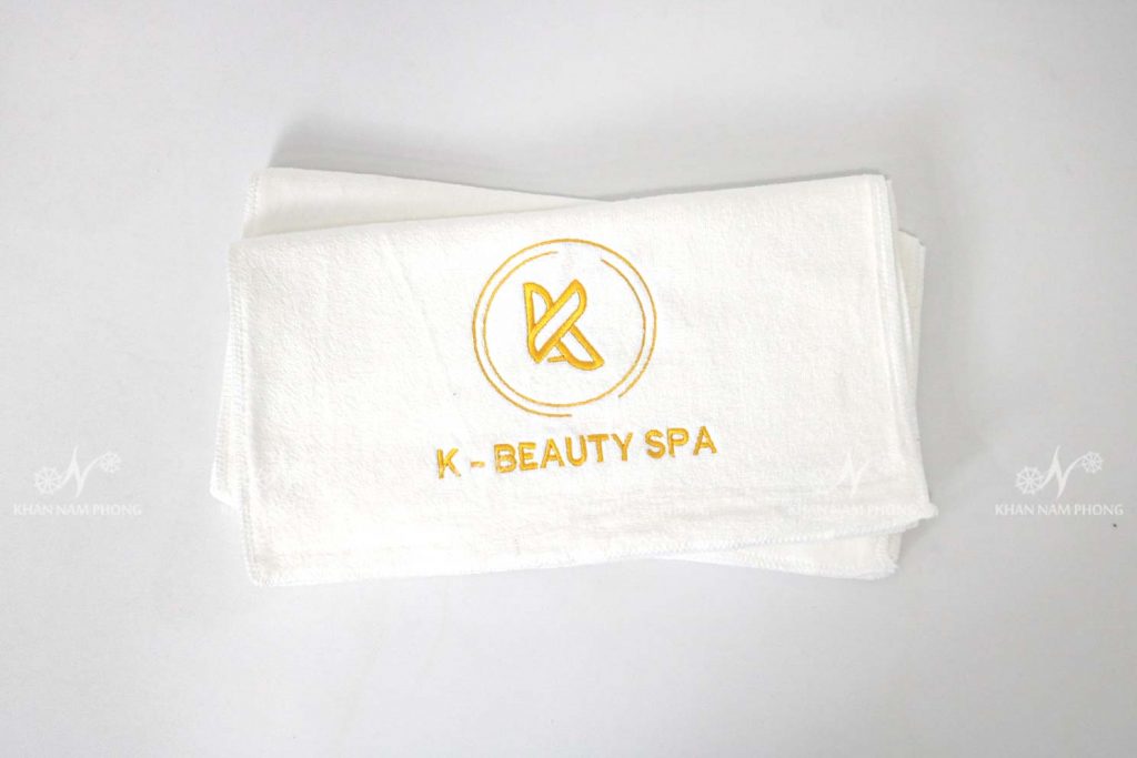 Khăn in logo spa microfiber