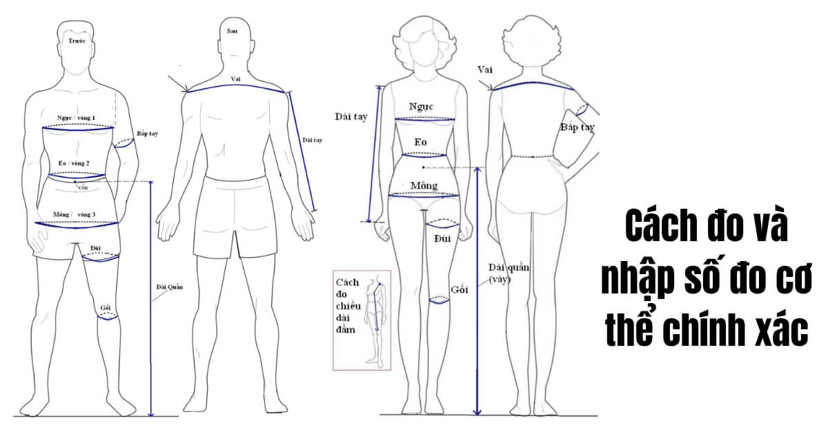 Cách đo và nhập số đo cơ thể chính xác